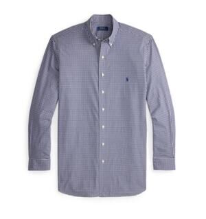 Men’s 100% Cotton Ralph Lauren Classic Fit Gingham Navy Blue/Blue Size 18